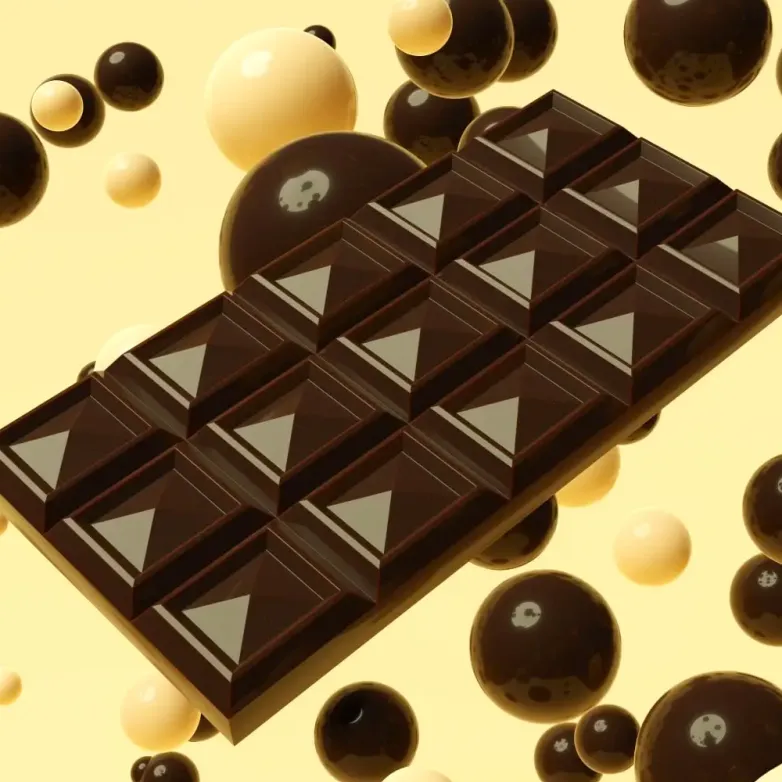 3D Chocolate Bar Render